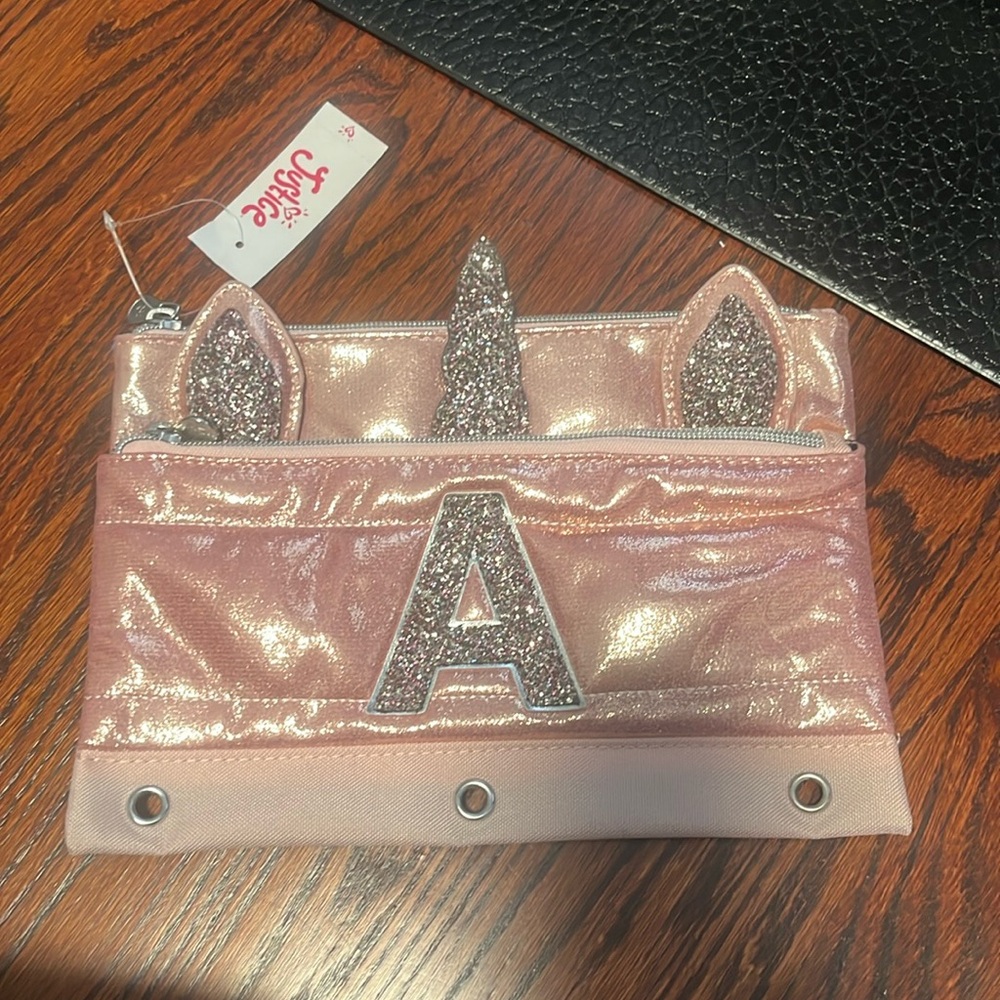Justice Letter A i initial pencil ✏️ case NWT  🦄